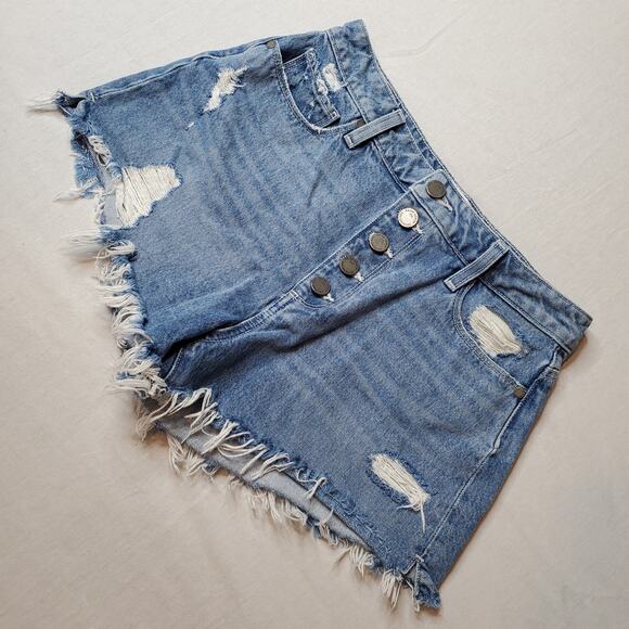 PAIGE Pants - Paige Women's Size 28 Margot Denim Cutoff Jean Shorts High Rise Blue